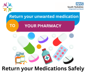 Take your unwanted medication to your pharmacy. Your pharmacy can safely dispose of it.